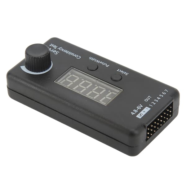 Digital Servo Tester 3-tilstands Høj Præcision Sort Plastik RC Helikopter Servo Konsistenstester DC 4.8-6V