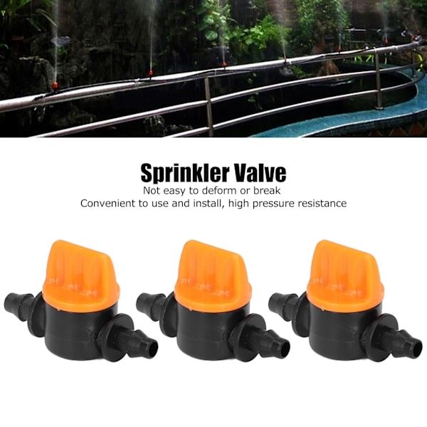 100 stk. 4/7 Barb Vannventiler for Hagevanning og Dusjing ved Plantevekst