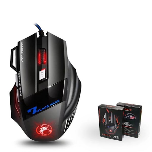 XUSOpticaCordeGaminMousButtoGameMouse Black