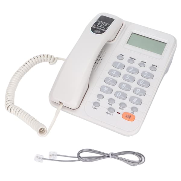 KXT2029CID Kontor Hotel Hjem Fastnettelefon med Gratis Batteriudvidelsesinterface Hvid
