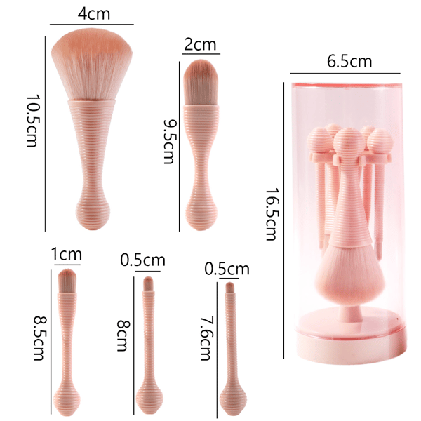 【DENGTU】Makeup Brushes 5 Professional Set Dense Soft Powder Blush Eyeshadow Foundation Highlighter Concealer Complete Tool Brush
