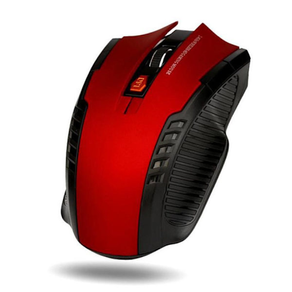 Trådlös mus USB Optisk mekanisk mus red