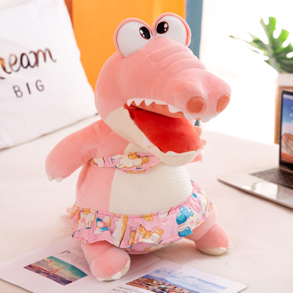 Söt stor mun krokodil plysch leksak krokodil docka kudde docka Pink 50cm