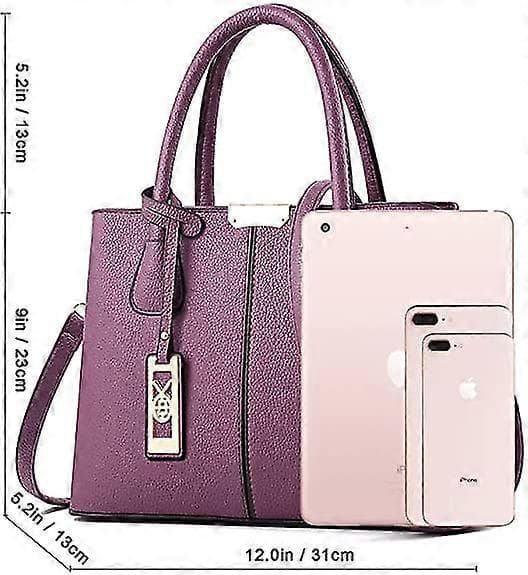 Damväska handväska Läder Crossbody Väskor och Handväskor för Kvinnor Purple