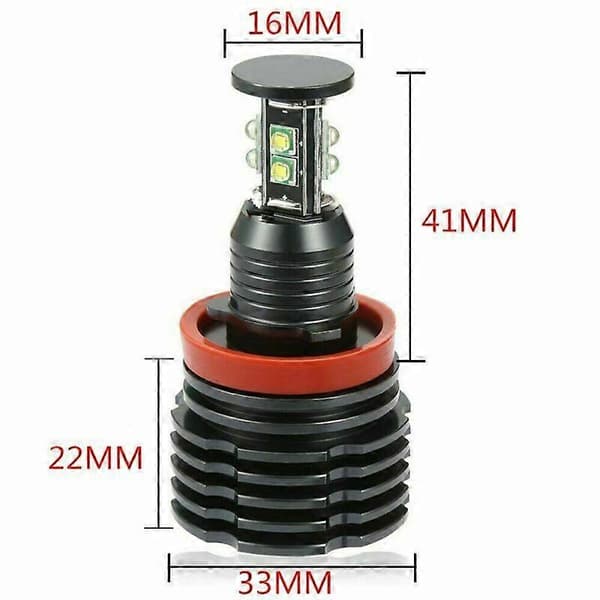 2X H8 LED Angel Eyes Marker Light 80W för BMW E92 E93 E61 E82 E90 E91 E63&