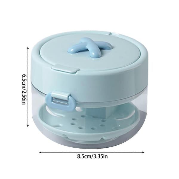 Praktisk protesepleieboks med avtakbare skylleseksjoner Ergonomiske elegante fargedesign Robust ABS-konstruksjon Blå Blue