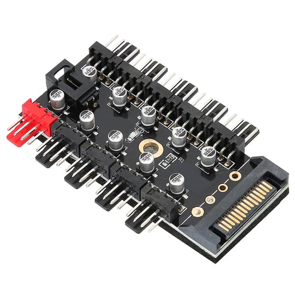 PC Kabinet Blæser Hub 4Pin PWM CPU Køling Temperatur Regulator med SATA Interface