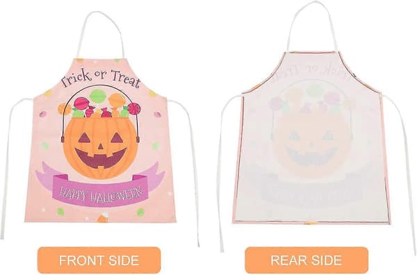 Halloweenförkläde Tillbehör Kreativt Halloweenförkläde Linne Bakning Matlagningsförkläde 55x68cm