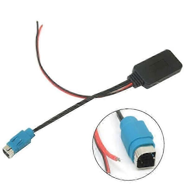 Bilradio KCE-237B Full Speed AUX-indgangserstatning 3,5 MM Audio MP3 Bluetooth 5.0 Mikrofonadapter til Alpine black