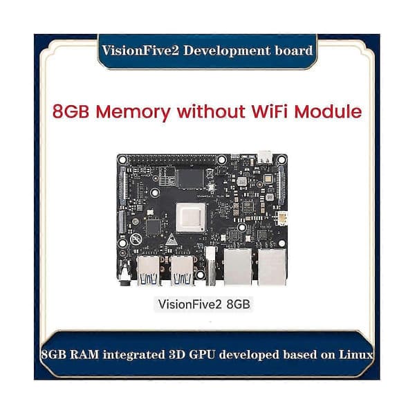 Til Visionfive2 Risc-v Board Computer Rv64gc Isa Quad Core Jh7110 8g Ram Opengl Linux Udvikling B[dt]