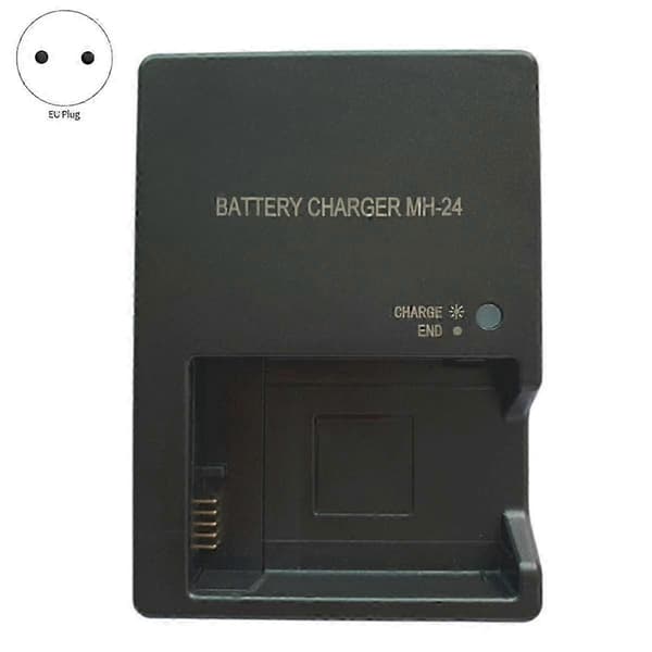 Kamerabatterilader for EN-EL14 EN-EL14A litiumbatteri D5100 D3400 D5300 D5500 D5600 kamera EU-plugg Black