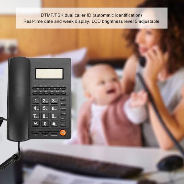Telefon med nummerdisplay för hemmakontoret