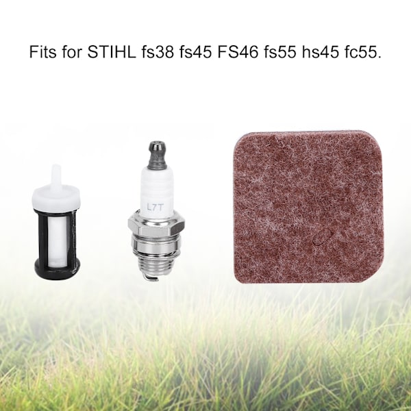 Ilma-, sytytys- ja polttoainesuodattimet Stihl FS38, FS45, FS46, FS55, HS45 ja FC55 -malleihin