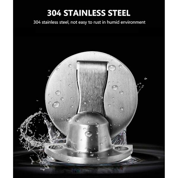 Magnet Dörrstoppar Stoppare Non-punch Dold Dörrstopp Silver