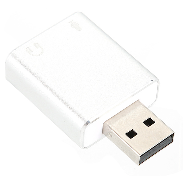 USB 7.1 Kanal Drivrutinsfritt Ljudinterface Ljudkortadapter för Notebook