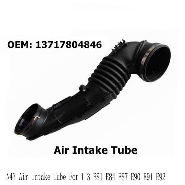 13717804846 Turbolader Inntaksrør Kjøleslange for BMW 1 3 E81 E84 E87 E90 E91 E92 Svart