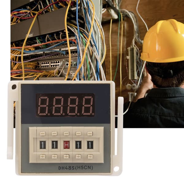 DH48S 2Z LCD Display Tidsforsinkelsesrelæ 8 Pins 0,01S til 9999H 110VAC