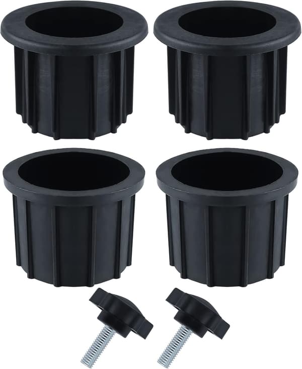 Varaparts for parasol base - Varaparts for parasol - Includes 4 pcs. parasol hole ring and 2 pcs. hand screw knobs - Parasol accessories...[dt]