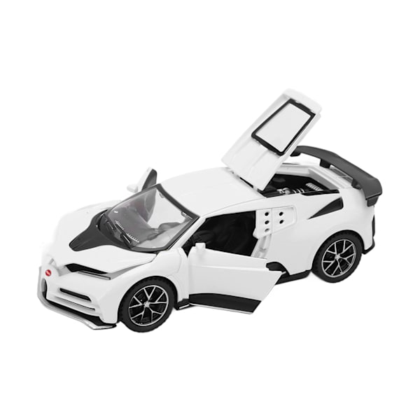 Skala 1 32 Zinklegering Diecast Træk Tilbage Lyd Lys Legetøjsbil Model Hvid Barn