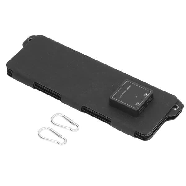 14W 5V ETFE Vikbart Solpanel Utomhusladdning Dubbel USB IPX6 Vattentät Svart