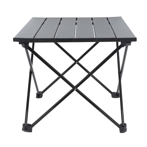 Sammenleggbart campingbord i aluminium med stor oppbevaringsveske