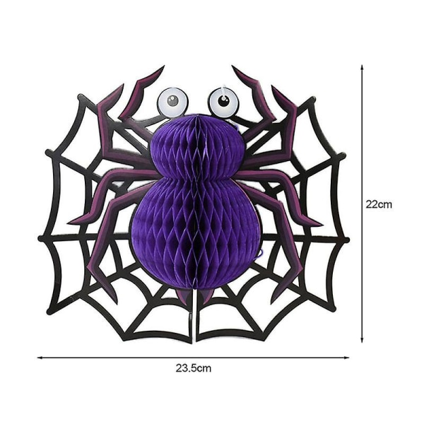 Spindelfladdermus papper honeycomb hängande lykta prydnader Halloween 1