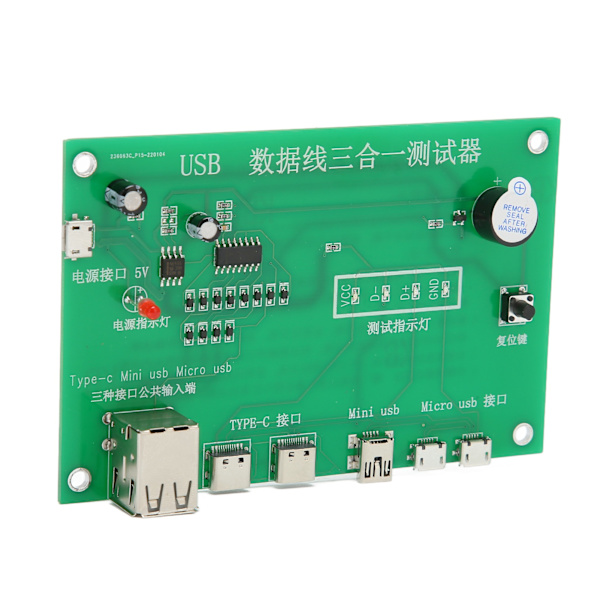 3 i 1 USB-kabeltestare Korttyp C Micro USB Mini USB PCB-kort Datakabel Testfixtur