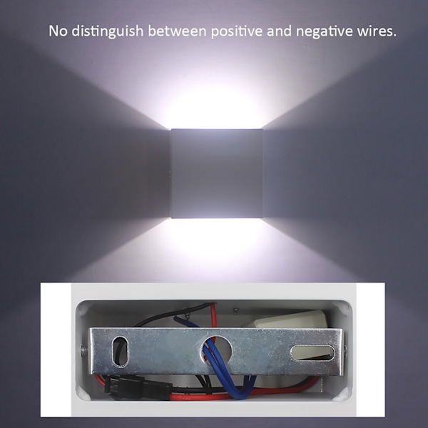 Modern 6W Kub COB LED Vägglampor för Hallar, Trappor, Sovrum och Verandor - AC 85-265V