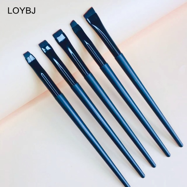 Tunn eyelinerborste för ögonbryn med ultrafint vinklat sminkverktyg 2pcs 101 and 102