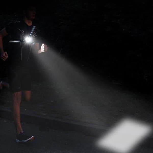 LED Brystløpelys Utendørs Nattsikkerhetsvarsellys for Jogging