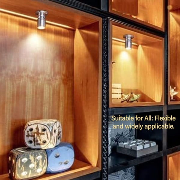 5V USB Mini LED Spotlights: Dimbar Displaybelysning for Smykkeskap i Svart Varmt Lys