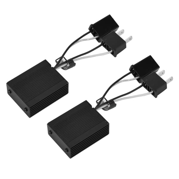 2 stk. LED-frontlysdekoder Anti-jamming Aluminium Shell Bil LED Anti-flimmer Canbus-dekoder 9-16V