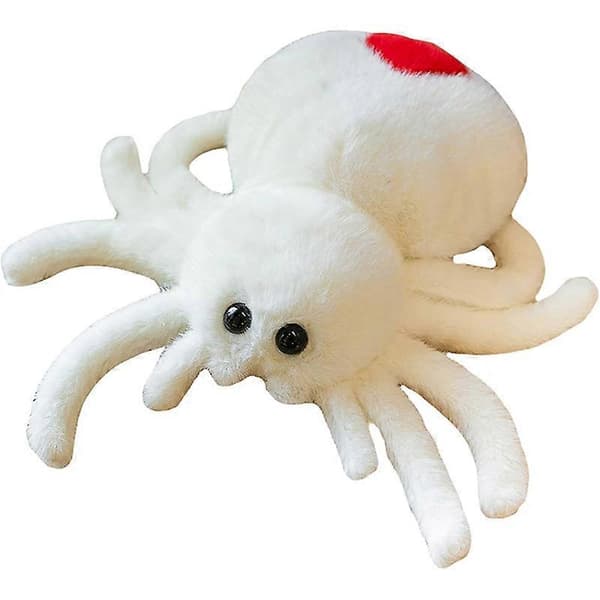 Sød edderkoppebamse børneven beroligende plyslegetøjsdukke Halloween drilleprop black