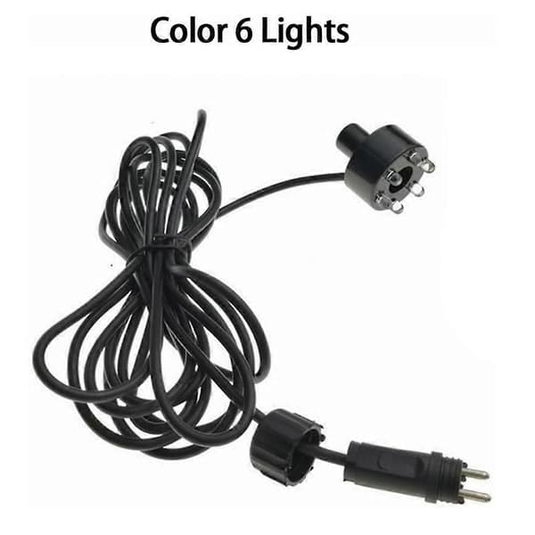 [DT]RGB 6 LED AC12V Vandfontænebelysning med 2-bens forbindelse Undervandsdam Belysning Vandfunktion Belysning Black