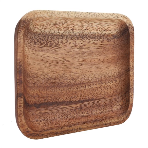 Elegant Træserveringsfad til Sushi, Snacks, Salater og Desserter - 16,5 x 12,5 x 2 cm til Hjem og Restaurantbrug