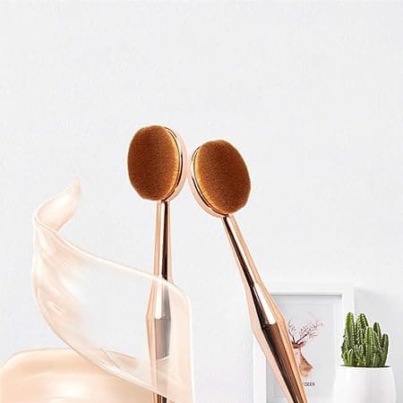 【DENGTU】2 makeupbørster foundationbørster (rosaguld)