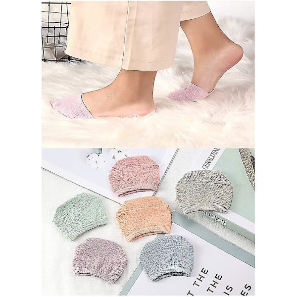 8 Par Toe Topper Liner Half Socks Sömlösa damstrumpor