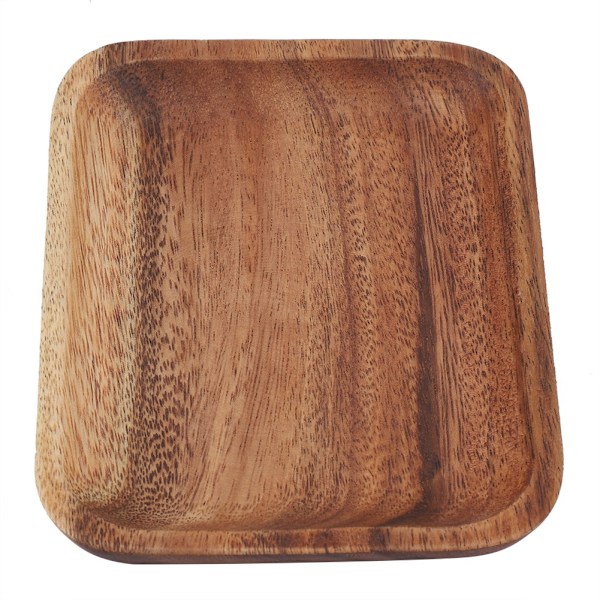 Elegant Träserveringsfat för Sushi, Snacks, Sallader och Efterrätter - 16,5 x 12,5 x 2 cm för Hem och Restaurangbruk