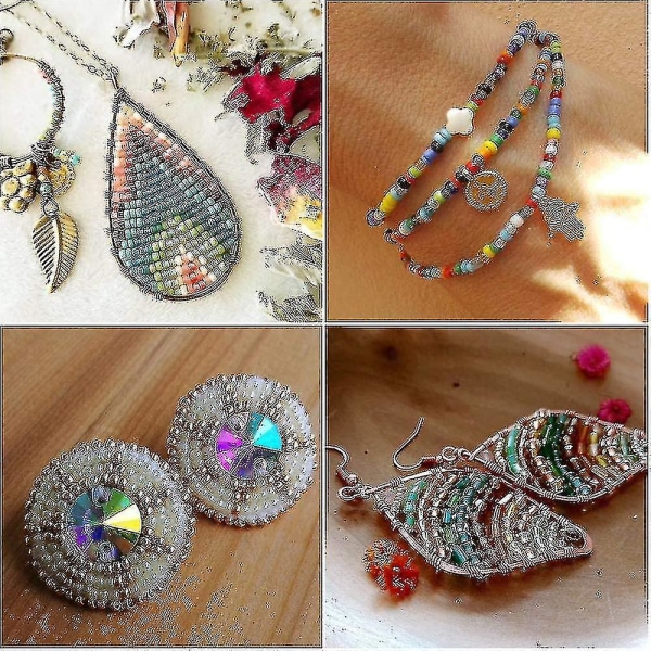 Glas Seed Beads 24 Colors Kit Armband Pärlor för smyckestillverkning