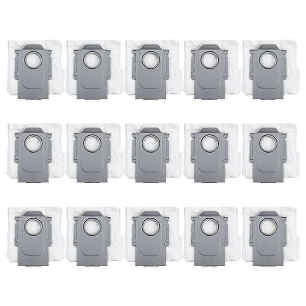 15 STK Støvposer til Roborock Qrevo Edge / EdgeC / Edge S5A / 5V1 / Curv Robotstøvsuger Reservedele White