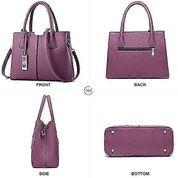 Damväska handväska Läder Crossbody Väskor och Handväskor för Kvinnor Purple