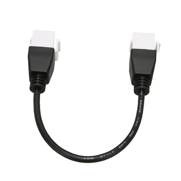 USB 3.0 Hunn til Hunn Keystone Jack Innfelt Veggplate Uttak Panel Adapter Koblingskabel