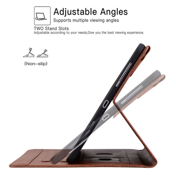 【DT】Samsung Galaxy Tab A9+ / A11+ Läderfodral med kattspänne Brun