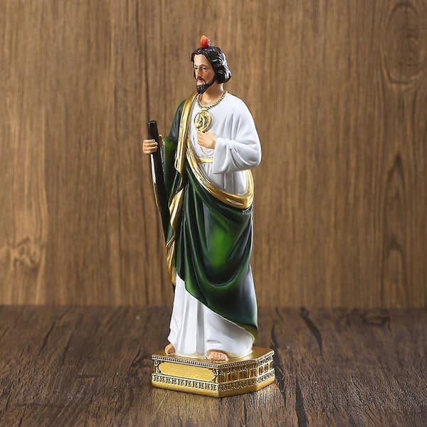 Saint Jude Staty Katolsk Kristen Handmålad Helig Religiös Figur För Hem Sovrum Kyrkdekoration Present1