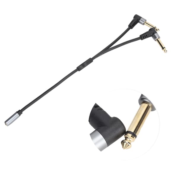 3,5 mm hun til 6,35 mm han stereo lydadapterkabel til mixermikrofon