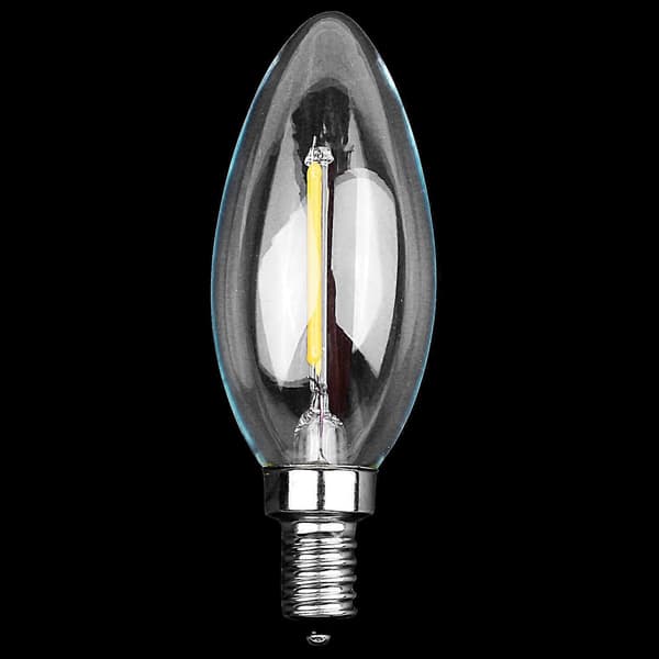 Dæmpbar E12 2w Cob Kerte Flamme Glødetråd Led Pære Lampe 10*3.5cm[dt]
