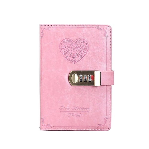 Personlig låsning dagbok Romantik läder skrivande anteckningsbok B