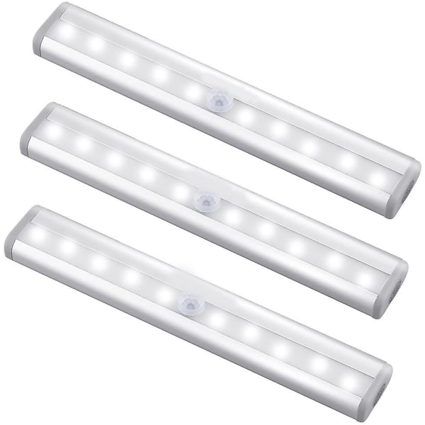 3Pack Uppgraderad USB Uppladdningsbar LED Magnetic Motion Sensor Light