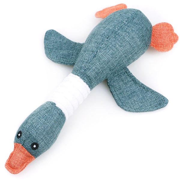 Hundleksak med squeaker för små medelstora hundar gåsform Green