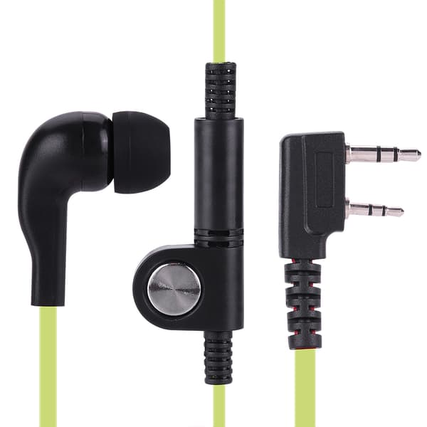 2-Pin Walkie Talkie Headset med PTT-knap Grøn